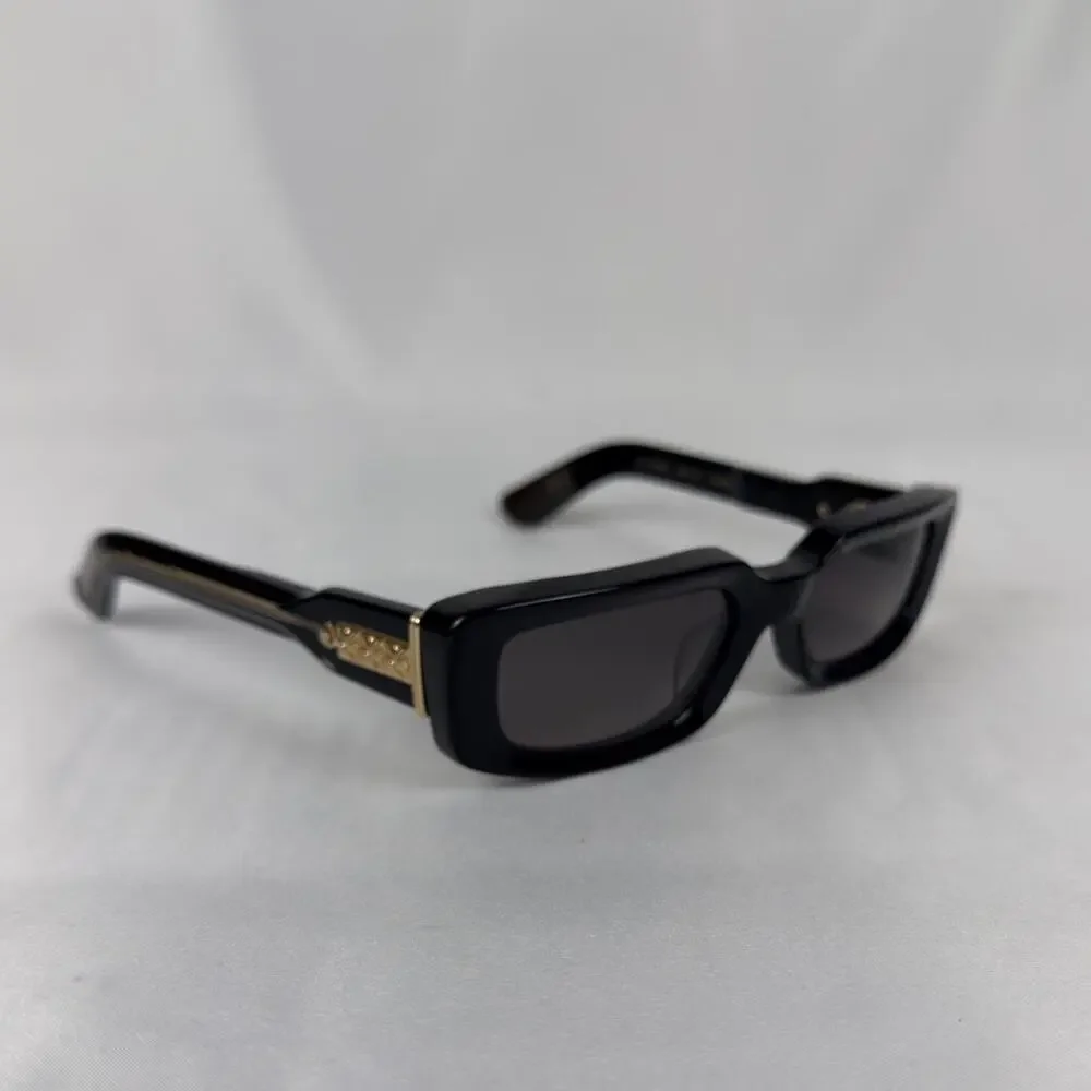 Chrome Hearts Zelda Sunglasses Black Acetate 18K Gold Plated BK-18KGP w Case